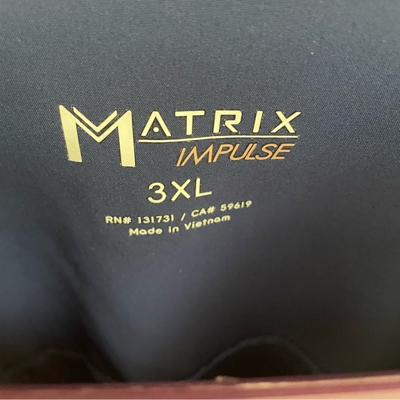 Matrix Impulse Navy Blue Plus Size Unisex Scrub Top 3X Nursing Medical Hospital - Picture 3 of 3